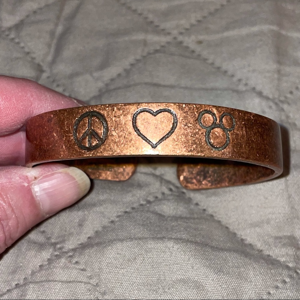 Disney Parks Copper Etched Bracelet